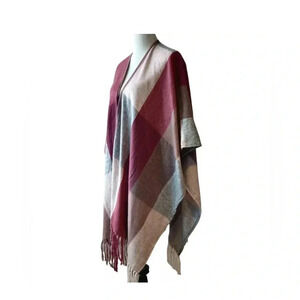 Elegant Multicolor Plaid Women's Shawl